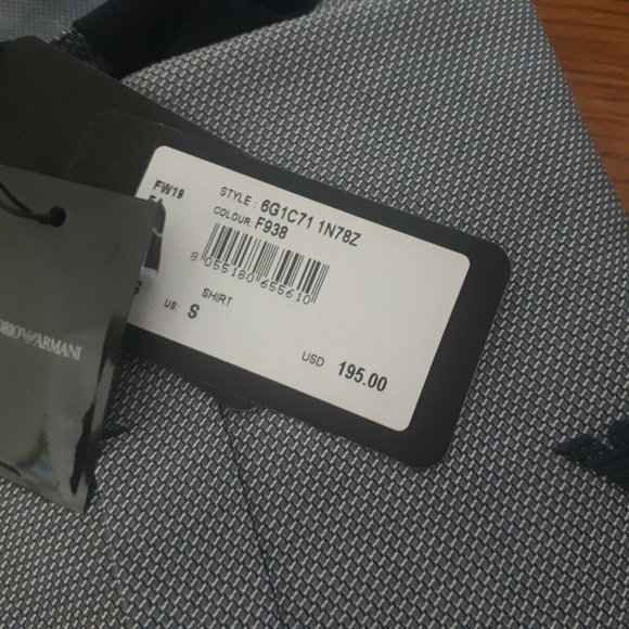 Emporio Armani Smart Collar Shirt Regular Fit 6g1c - Picture 3 of 4